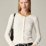 J.Crew NWT  Fine Rib Knit Cardigan Sweater Ivory Photo 0