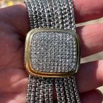 Two Tone Magnetic Rhinestone Bracelet Photo 7