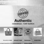 Tory Burch NEW!! Small Mercer Street Tote Canvas Ivory Logo Authenticated Photo 5