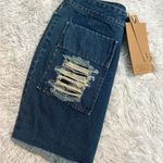 POL NWT‎  Blue Cream Mini Skirt Casual Cargo Photo 3