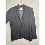 L'Agence  Womens Blazer Size 6 Black One Button Lined Relaxed Solid Pockets Work Photo 3