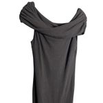 Reformation NEW  Josefina Knit Maxi Dress Sz Small Black Off the Shoulder Sweater Photo 7
