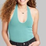Wild Fable NWT Teal Blue Seamless Halter Bodysuit Top Size XXL Photo 11
