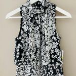 Just Taylor High Neck Floral Dress Black/White Sz 4 Black Photo 1