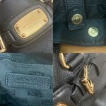 Michael Kors MICHAEL Hamilton Large Black Pebbled Leather Satchel Shoulder Bag Photo 13