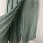 ZARA 100% Linen Army Green Culottes w/Side Zipper SZ Medium Photo 6