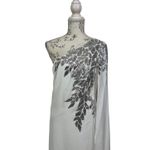 Tadashi Shoji  Columba‎ One Shoulder Gown Sequins Leaf Detail Formal Wear Size 10 Photo 5