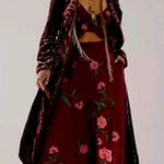 Free People New FP x Anna Sui Poppy Embroidered Set Size 2 Photo 0