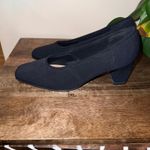 Lifestride Womens 7M Blue Fabric Block Heel Pumps Career Wear Comfort Workwear Black Size 5 Photo 2