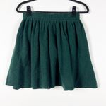 NEW Minnie Rose 100% Cashmere Knit Stretch A Line Mini Pull On Skirt Green XS Photo 3