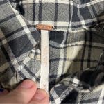 Free People  Grey Plaid Button Down Long Sleeve Shirt; Medium Photo 1