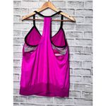 Nike ‎ 1X Tank Top Hot Pink Athletic Racerback Layering Striped Sleeveless Photo 3