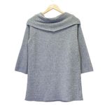 Lou & grey  Sweater Womens Size Small Ribbed Gray Tunic Pullover Off The Shoulder Photo 4