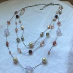 Lia Sophia - 3 tier bronze/clear/cream/chocolate colored beads- Necklace Photo 6