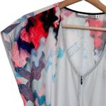 Hunter bell M Zip Jumpsuit geometric print Colorful Cup Sleeves flounxy feminine Size M Photo 10