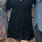 City Studio Black Long Sleeve Velvet Dress Photo 0