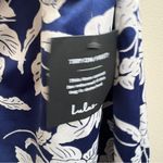 Lulus NWT Elevated Occasion Navy Satin Floral Cowl Tie-Back Dress Size XS Photo 5