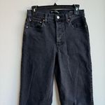 Aritzia  Denim Forum The Arlo Hi-Rise Straight Jean Black Eyeliner Size 28 LONG Photo 2