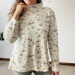 Croft & Barrow VINTAGE  Snowy Granny Turtleneck Top Photo 7