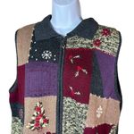 Christopher & Banks  Hand Embroidered Christmas/Holiday Sweater Vest Photo 4