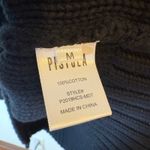 Pistola  Black Cotton Knit Crew Neck Long Sleeve Pullover Sweater Size‎ Medium Photo 4