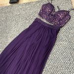 Faviana Favianna 96551 Two Piece Purple Prom Dress Size 2 Photo 2