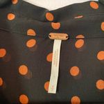 Free People Women's Small Ciara Black Polka Dot Blouse Lightweight Transparent Photo 2