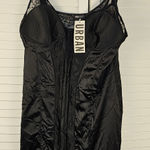Urban Outfitters NWT  Womens Black Corset‎ Mini Lace Satin Dress Large Photo 0