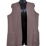 Vintage Nikki Oversized Fashion Vest Women’s Size 15/16 (XL) Brown Photo 0