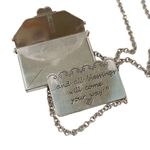 Brighton Heart Notes Keepsake Pendant Silver Plate Green Enamel Clover Necklace Photo 2