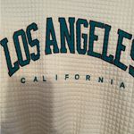 SheIn Los Angeles Classic Collegiate Waffle Knit Pullover Crop Sweatshirt X-Small Photo 7