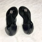 Lucky Brand  Black Leather Strappy Thong Flat Sandals Size 9 Photo 6