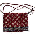 Vera Bradley Vintage  Red Leaf Crossbody Bag Purse 1997 Retired Pattern Quilted Photo 0