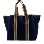 RUE DE VERNEUIL Navy Blue Traversee Large Flannel Cruise Tote Photo 0