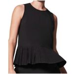 Spanx Yes Pleats Peplum Tank in Very Black Size XSmall Photo 1