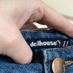 Dollhouse 🌞 Medium Wash Distressed Ripped Cuffed Raw Hem Mini Skirt Photo 1