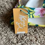 Kona Sol NWT!  Yellow / Green Leaf and Floral Print Bikini Top Size Medium Photo 1