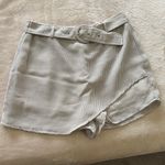 Lulus Tan and White Patterned Skort with Belt  Photo 0