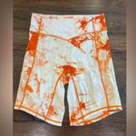 Balance Athletica  Vitality Bike Shorts Orange Tie Dye Size M Photo 0