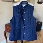 kim rogers Quilted Jacket Vest Navy Blue Photo 2