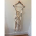 Pilcro Anthropologie  Square Neck Linen  Midi Dress Size Large Photo 2
