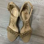 Sam Edelman Yoshi suede studded ankle strap heels tan gold sz 6.5 Photo 5