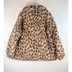 Show Me Your Mumu Women Jacket Brown Cordelia Leopard Faux Fleece Full Zip Large Photo 2