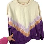 Free People  Movement Ombre Metti Crew Sweatshirt Oversized Size XS Chamois Combo Photo 6