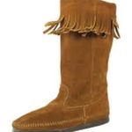 Minnetonka brown suede fringe mid calf boots Size 6 B32 Photo 0