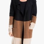 Max Studio Women's Black, Beige, and Brown Colorblock Sweater Cardigan Size XS Photo 0