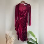 Alieva Narin DRAPED MIDI DRESS (MAROON) XL Photo 15
