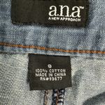 a.n.a  Bermuda Skimmer Cargo Shorts Womens 8 Drawstring Hem‎ Cotton Blue Denim Photo 2