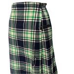 Vintage 70s Glenisla Classics 100% Wool Plaid Tartain Skirt Kilt, Size 6 Blue Photo 1