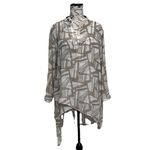 Chico's Chico’s Sheer Tunic Blouse Size 2 L | Lagenlook Asymmetrical Boho Coastal Beach Photo 1